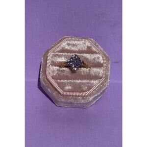 Vintage 10K Gold Purple Gemstone Cluster Ring – Estate Fine Jewelry